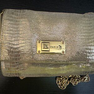 Golden JPK Paris 75 Embossed Reptilian Leather Shoulder Mini Handbag